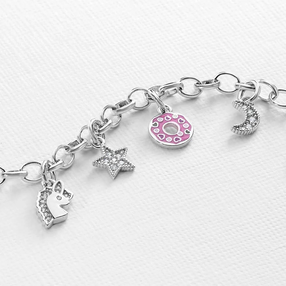 Foodie Charms Kids / Children's / Girls for Charm Bracelet - Sterling Silver