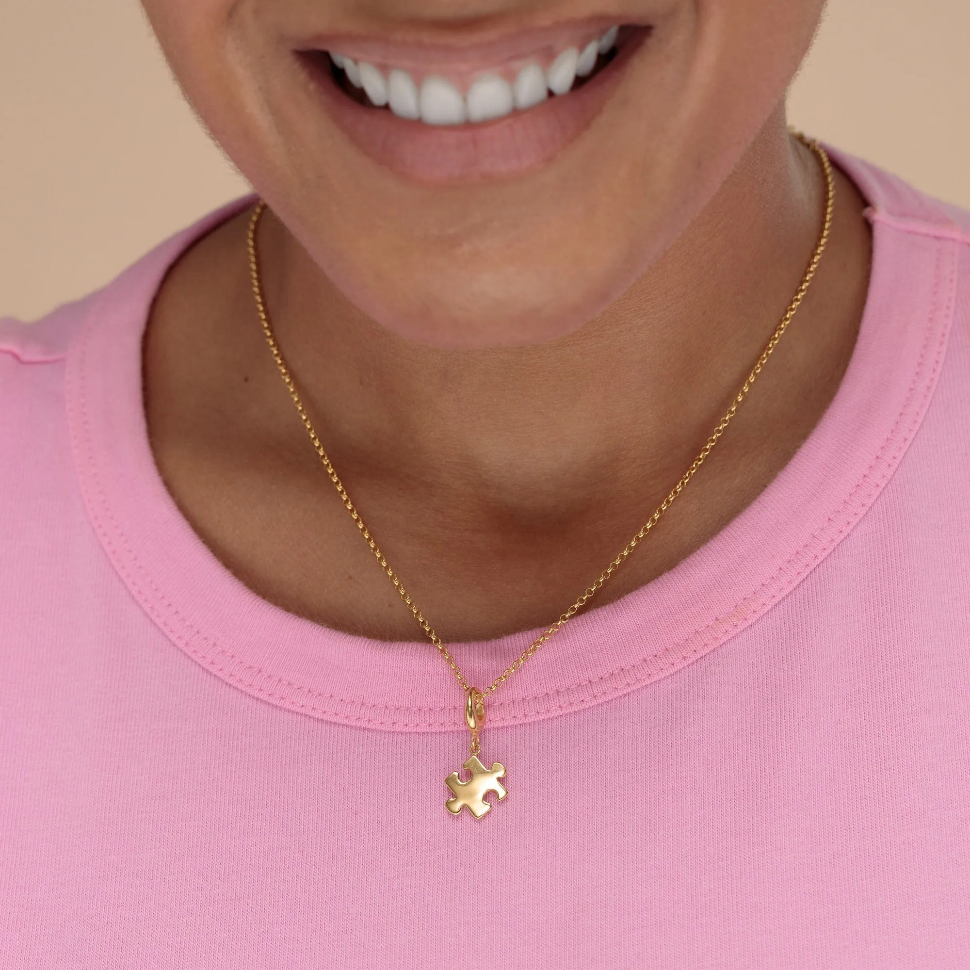 Gold Plated Jigsaw Charm