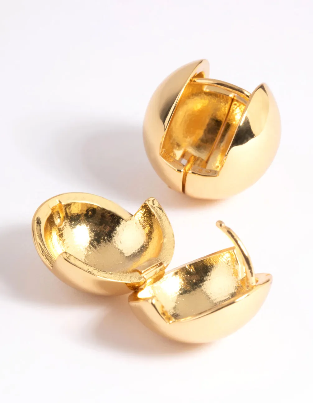 Gold Plated Statement Ball Stud Earrings