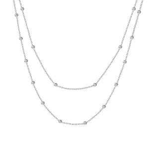 Layered Necklace Silver