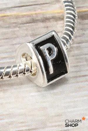 Letter P Block Bead Charm