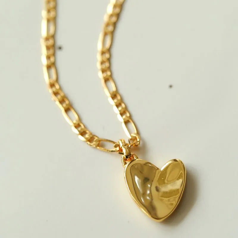 Metal Style Versatile Heart Pendant Necklace