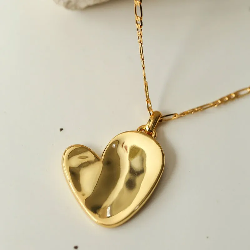 Metal Style Versatile Heart Pendant Necklace