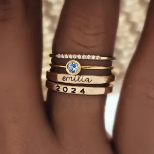 Modern Class Ring Set