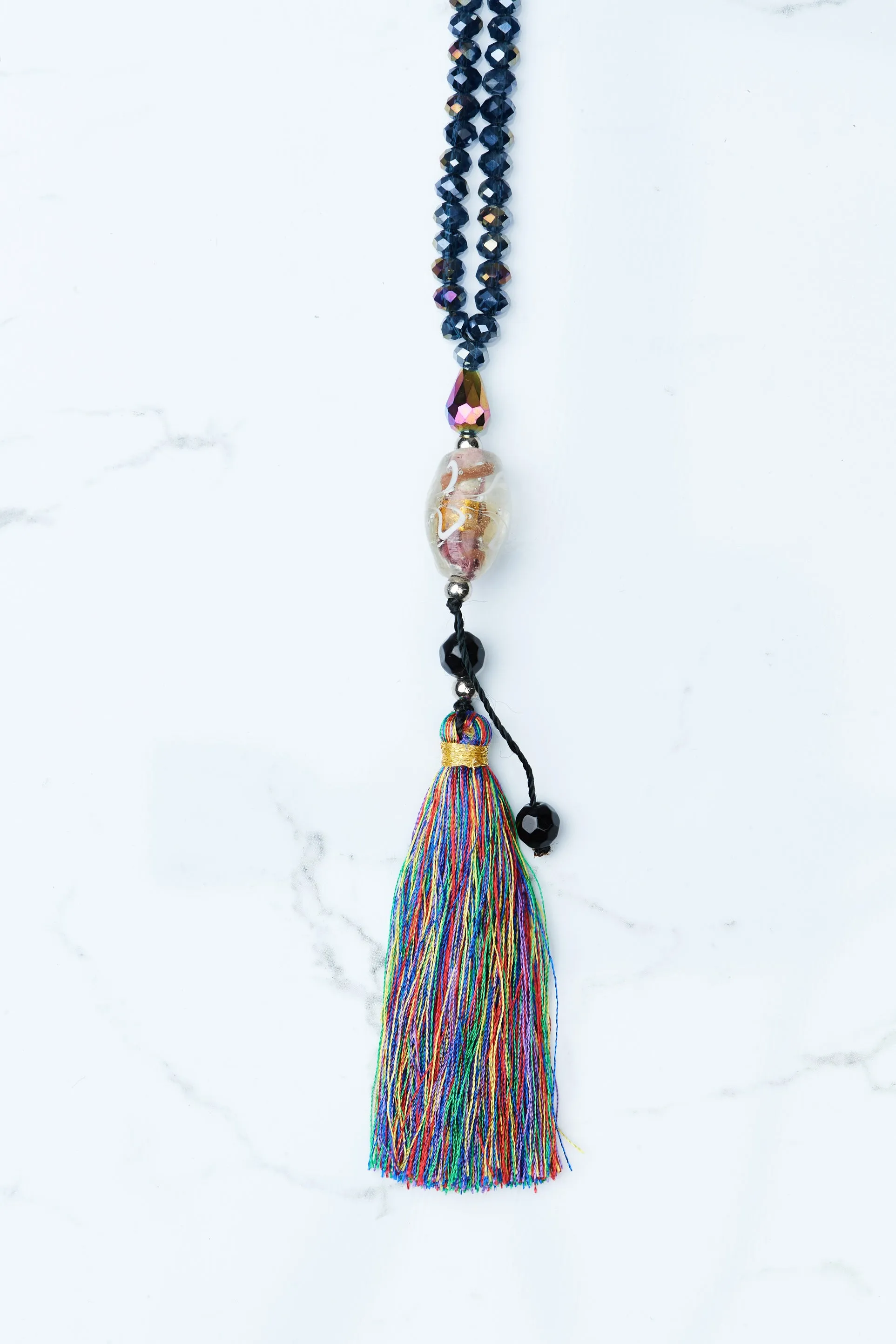 Multi-Coloured Tassel Necklace