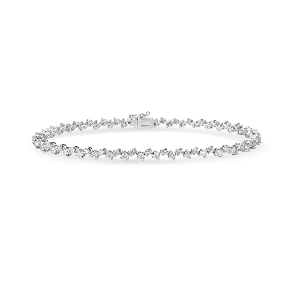 Multi Round Diamond Tennis Bracelet (2.65 ct.) in 14K Gold