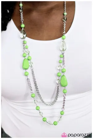 Paparazzi Necklace ~ Finders Keepers - Green