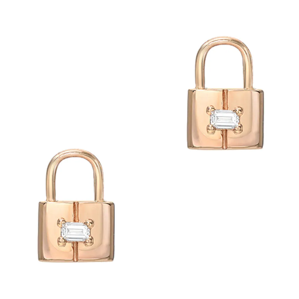 Petite Baguette Padlock Earring Charms