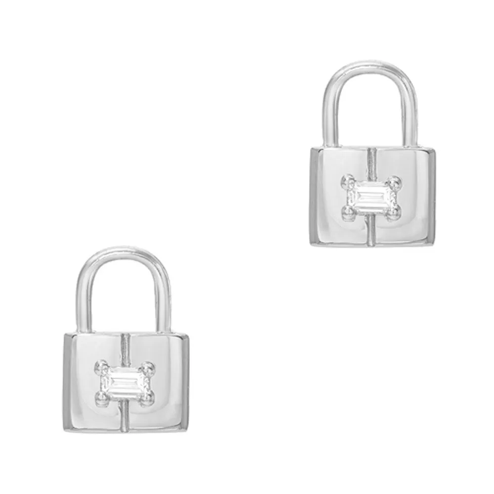 Petite Baguette Padlock Earring Charms