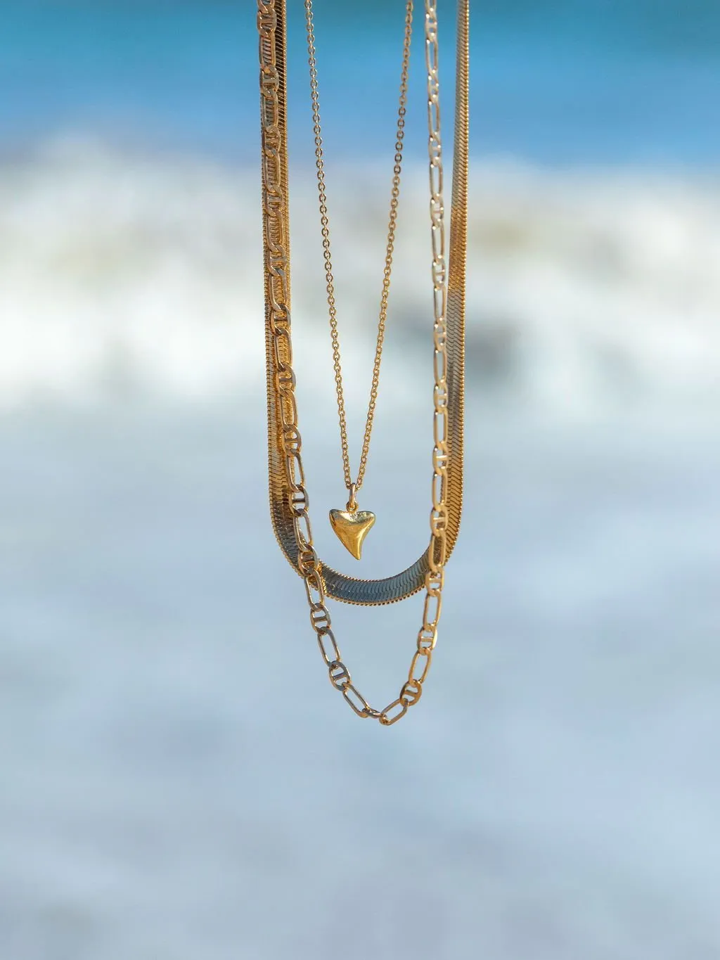 Petite Gold Shark Tooth Necklace - Mano Petite