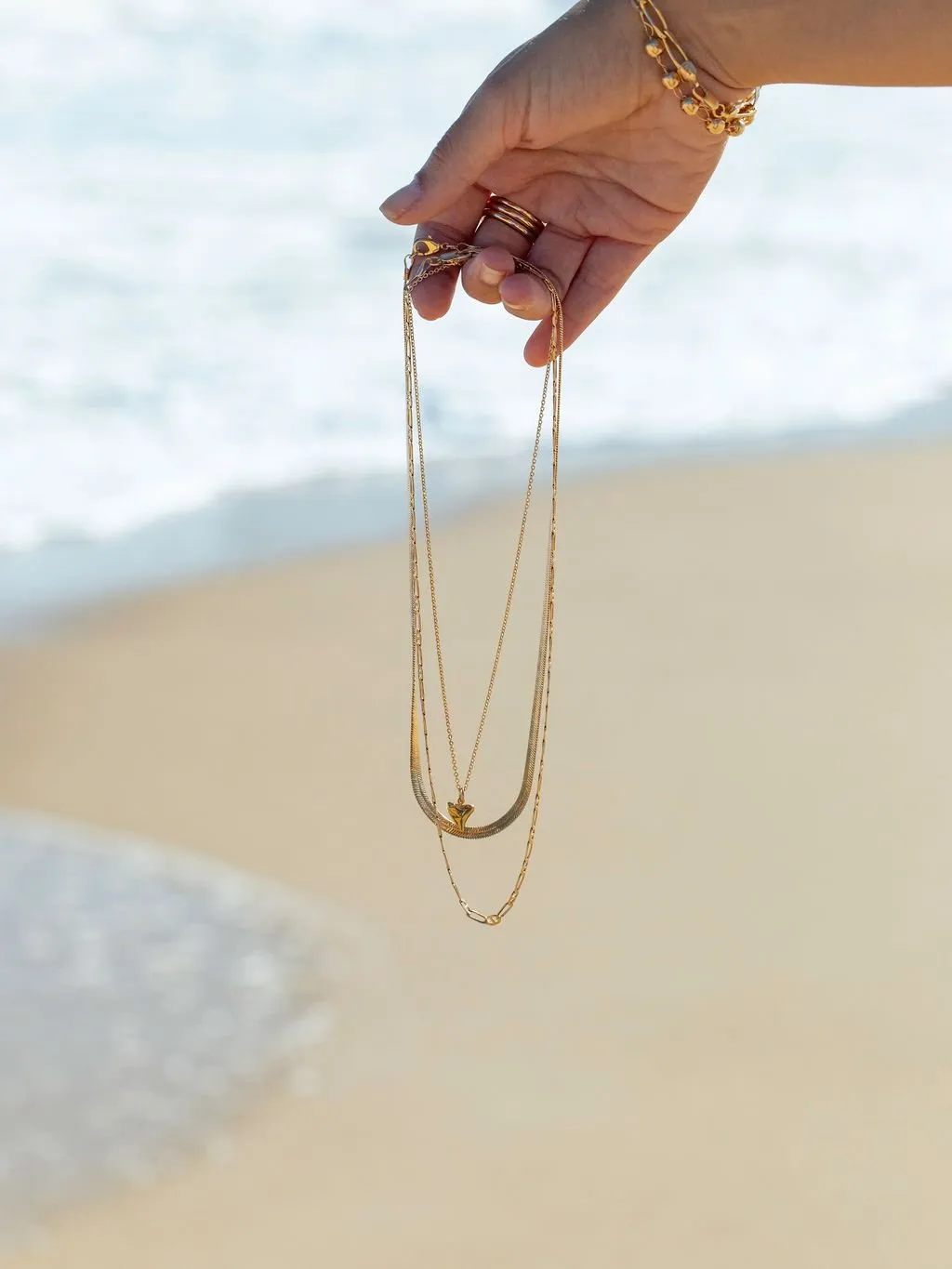 Petite Gold Shark Tooth Necklace - Mano Petite