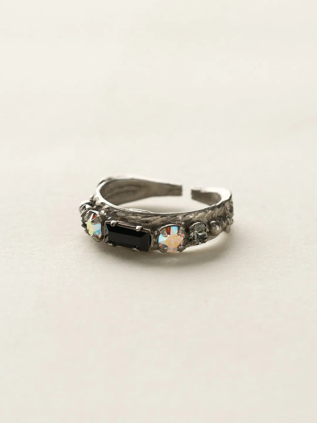 Petite Stackable Baguette Crystal Cocktail Ring - RCT3ASEM