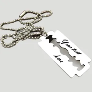 Razor Blade Pendant Necklace