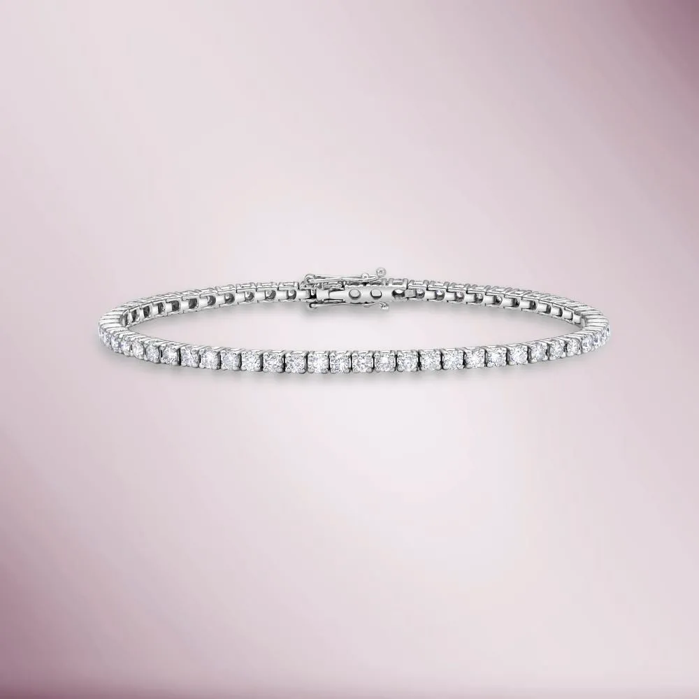 Ready to Ship Diamond Tennis Bracelet (3.00 ct.) 4-Prongs Setting - Made in Italy