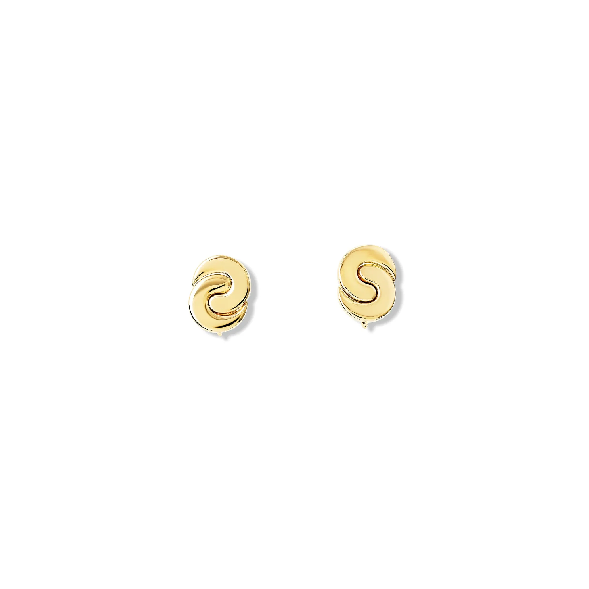 Sabina Twin Stud Earrings Yellow Gold