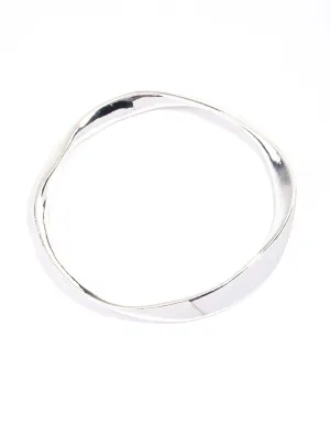 Silver Warped Bangle & Polishing Set