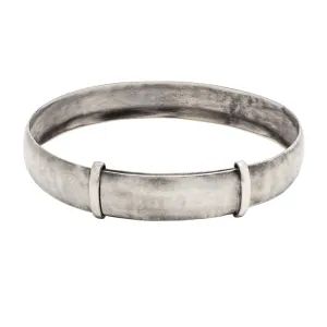 Sterling Slide Bangle in Antiqued Silver - 1/2" W