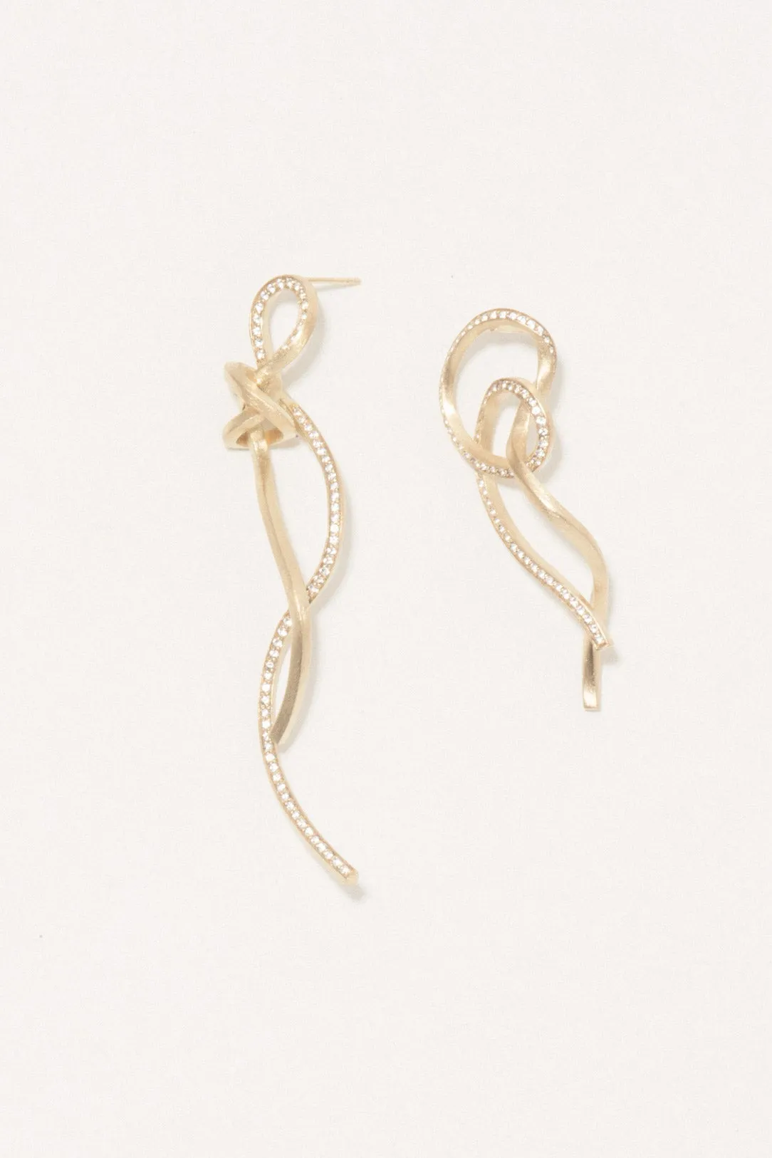 Thread II - White Topaz and Gold Vermeil Earrings