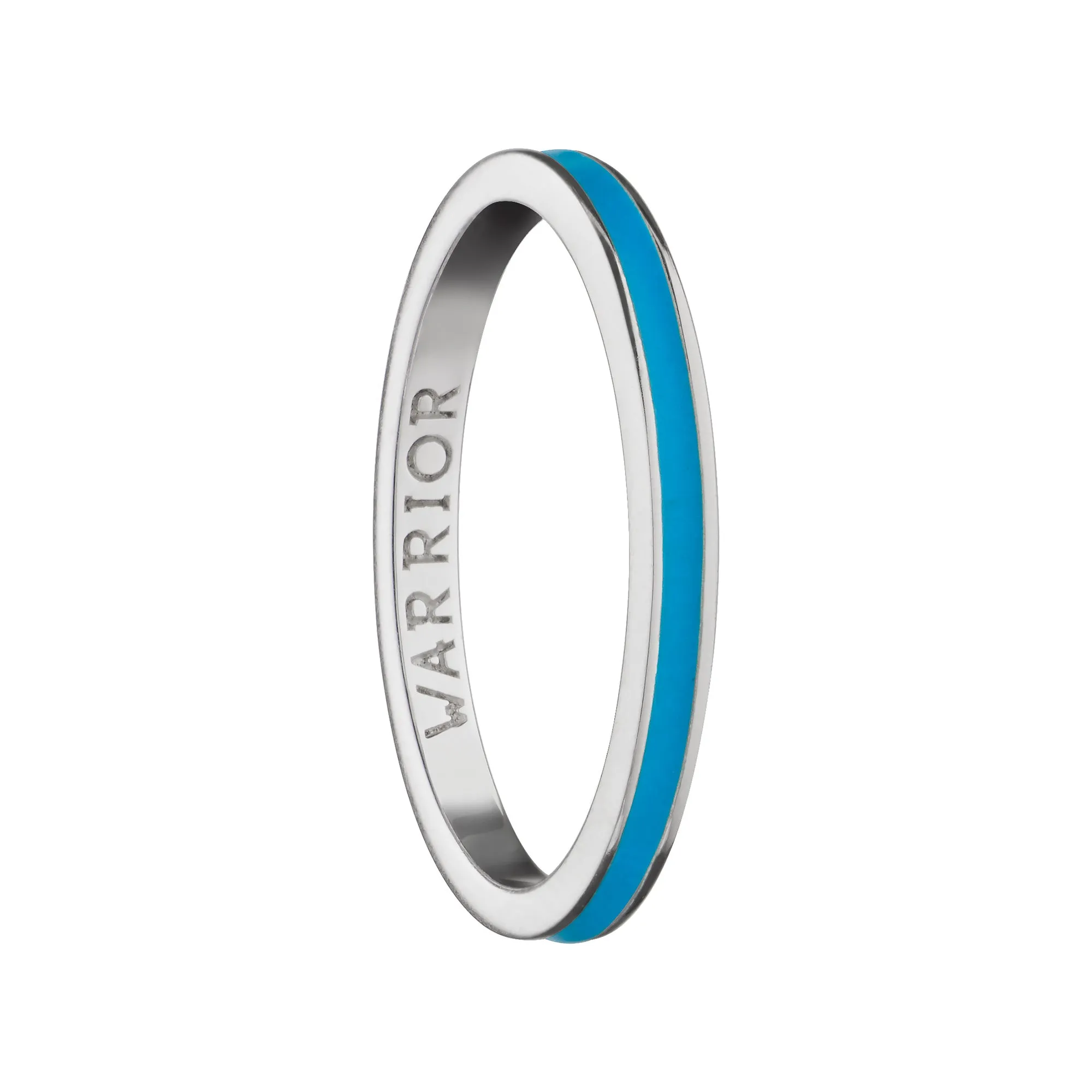 Turquoise "Warrior" Poesy Stackable Ring