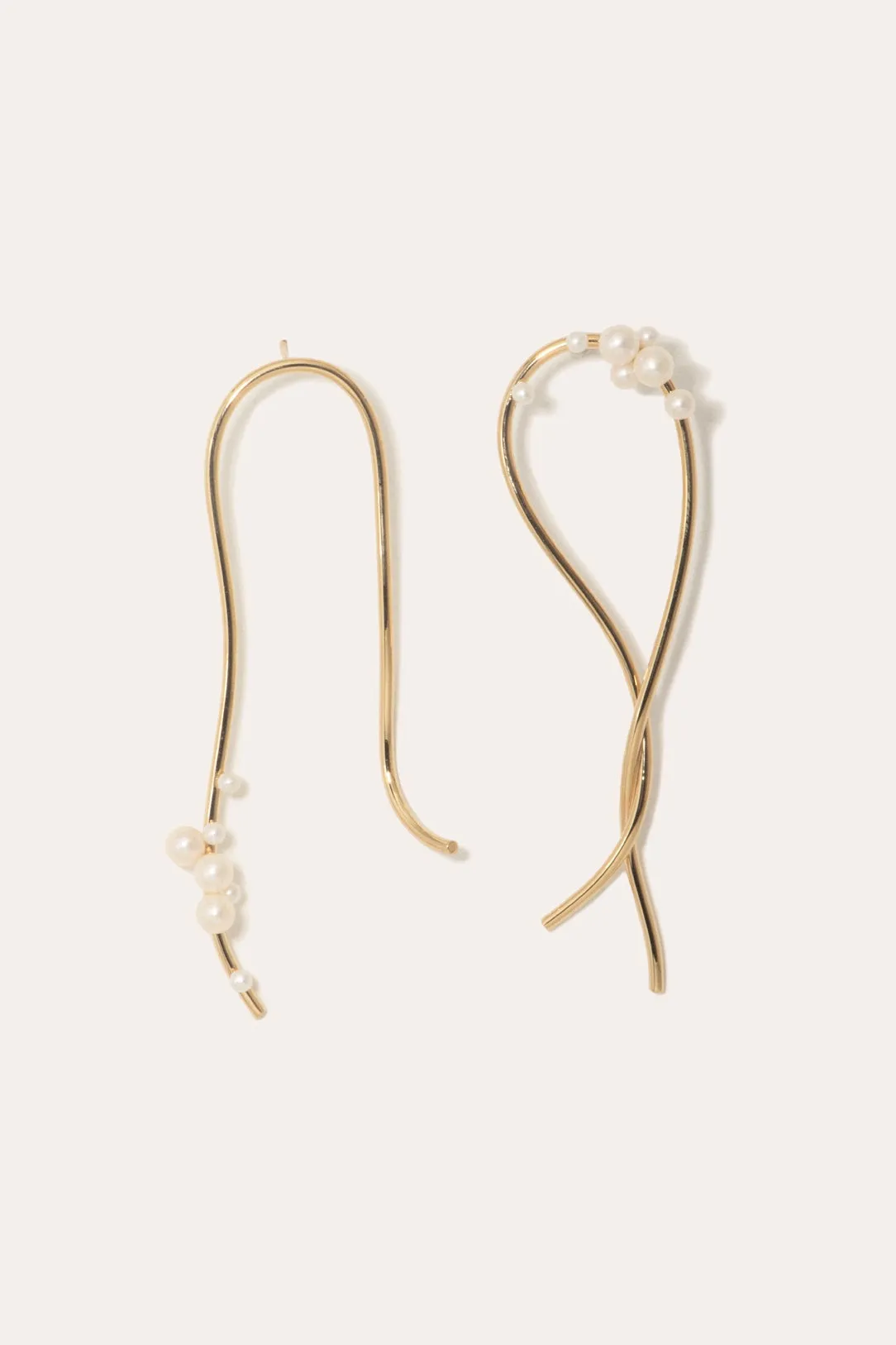 Wild Relatives - Pearl and Gold Vermeil Earrings