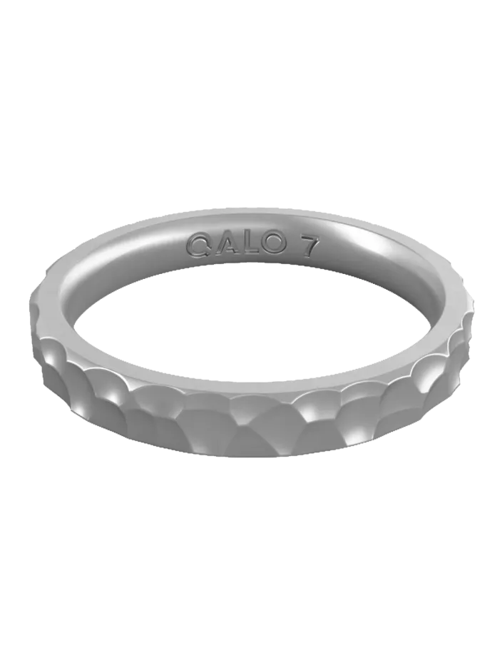 Women's Metallic Forged Stackable Silicone Ring